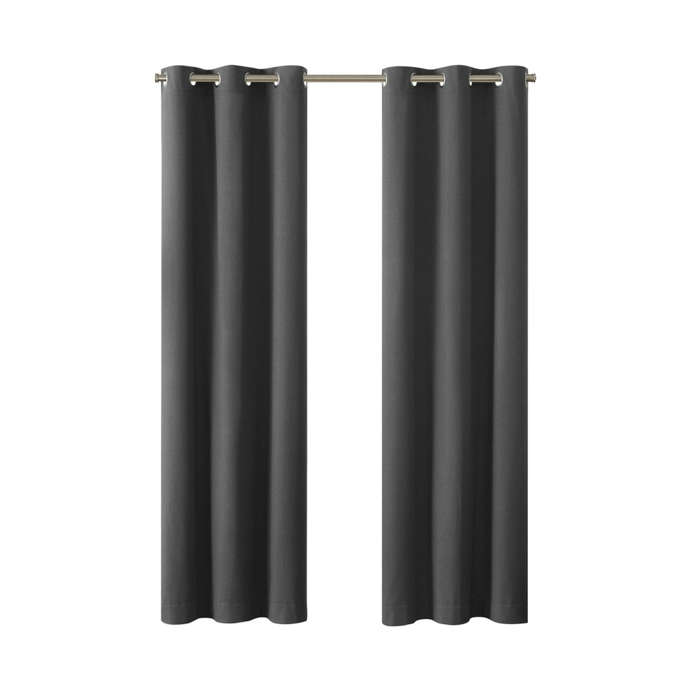 NWT Eclipse Blackout Curtain Panels in Black - Pack of 2 - Picture 4 of 13